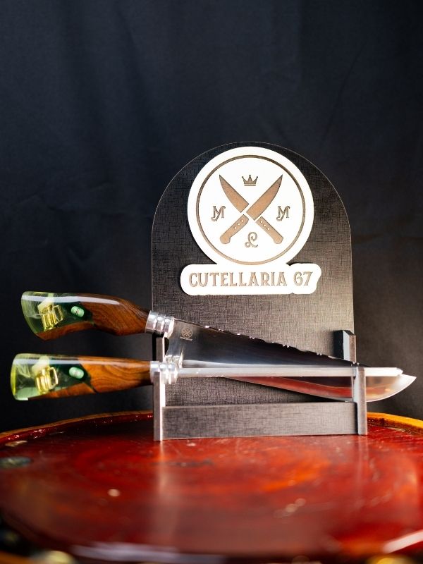 Kit Churrasco Cabo Resinado - Cabo Madeira e Personalização Heineken