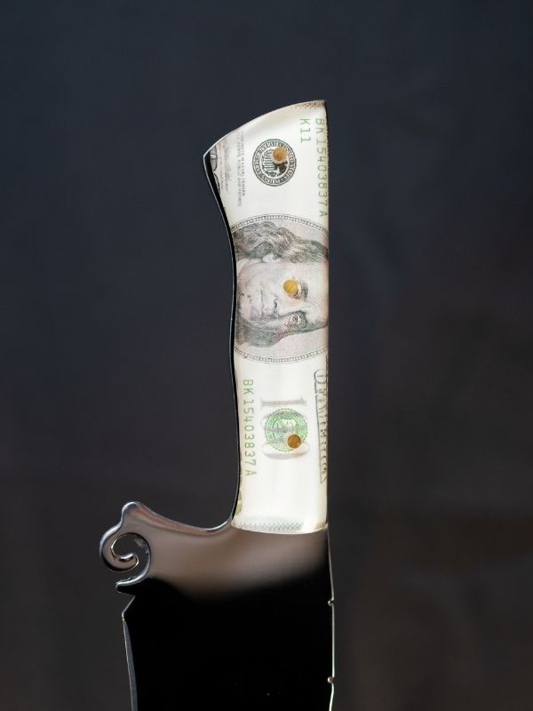 Faca Picanheira Full Tang - Cabo Dólar $100
