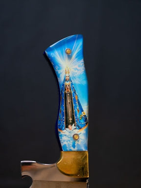 Faca Picanheira Nossa Senhora - Cabo Céu Azul c/Imagem Nossa Senhora