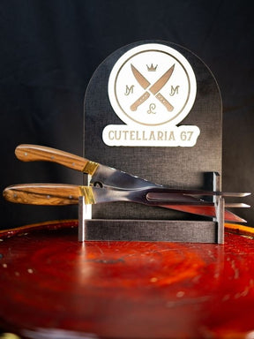 Kit Churrasco Cabo Resinado - Lâmina e Cabo Madeira Personalizado