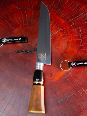 Faca Picanheira Slim 7 Polegadas - Cabo Personalizado Madeira e Preto