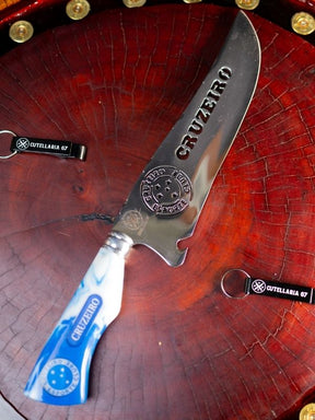 Faca Picanheira Time - Cruzeiro Lâmina Personalizada