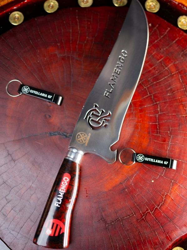 Faca Picanheira Time - Flamengo Lâmina Personalizada