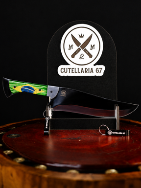 Faca Picanheira Brasil - Cabo Aço Bandeira Brasil